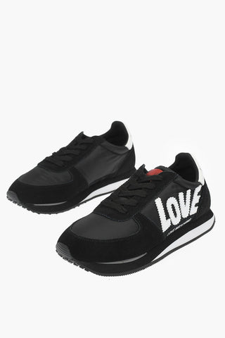 LOVE Sneaker WALK25 mit Logo-Stickerei und Details aus Veloursleder