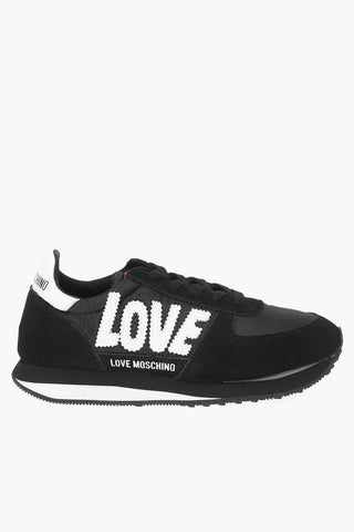 LOVE Sneaker WALK25 mit Logo-Stickerei und Details aus Veloursleder