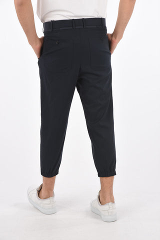 drop crotch fit belt loops trousers