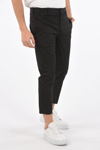 Mid-rise waist slim fit pants