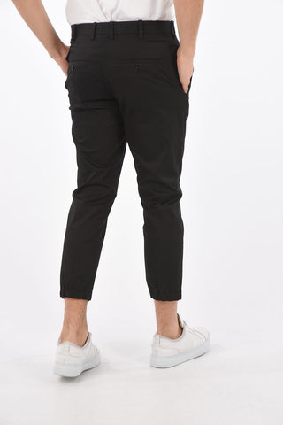 Mid-rise waist slim fit pants