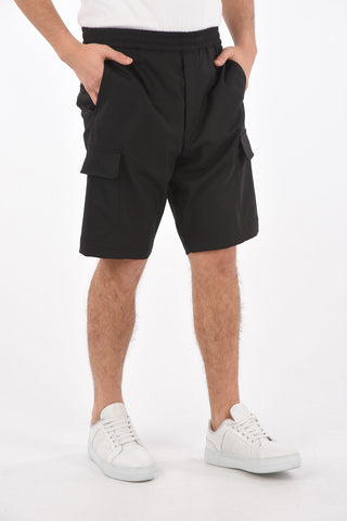 shorts cargo con coulisse in vita