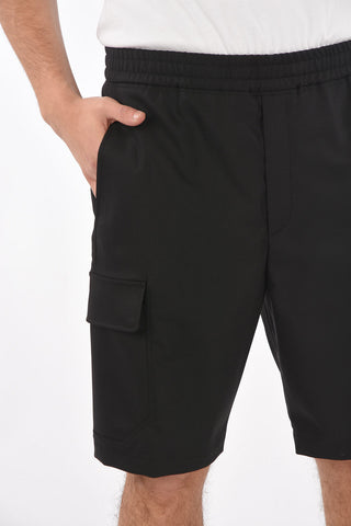 shorts cargo con coulisse in vita