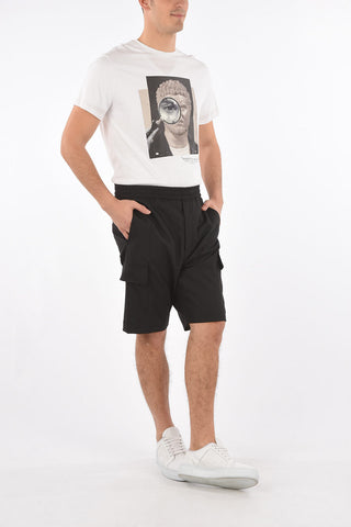 shorts cargo con coulisse in vita