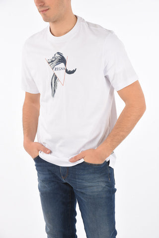 ZZEGNA t-shirt girocollo stampata