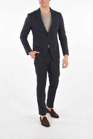 ZZEGNA wool side vents belt loops 2-button suit