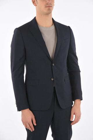ZZEGNA wool side vents belt loops 2-button suit