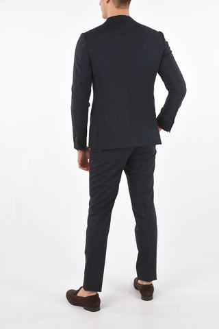 ZZEGNA wool side vents belt loops 2-button suit