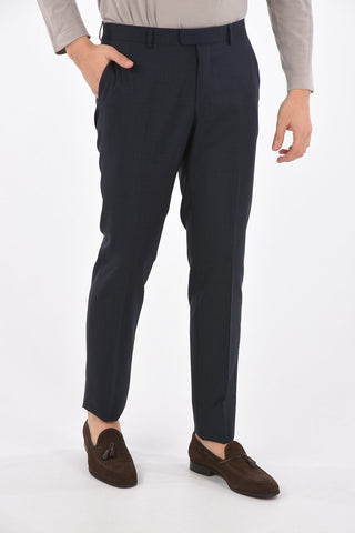 ZZEGNA wool side vents belt loops 2-button suit