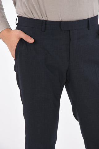 ZZEGNA wool side vents belt loops 2-button suit