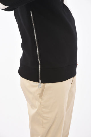 neoprene THUNDERBOLT crew-neck sweatshirt with zip on the side
