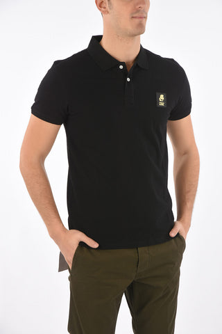 polo 2 bottoni in cotone stretch