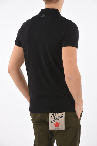 polo 2 bottoni in cotone stretch