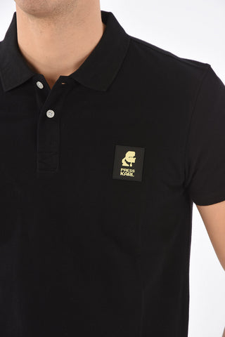 polo 2 bottoni in cotone stretch