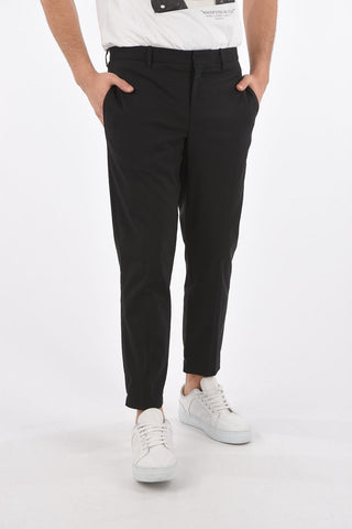 pantalone slim fit a vita regolare