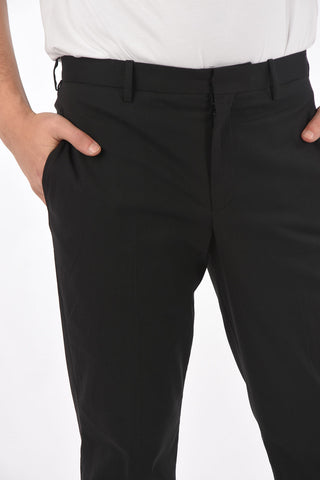 pantalone slim fit a vita regolare