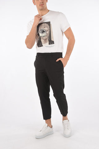Slim Fit Trousers with Belt Loops