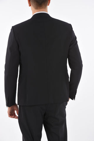 slim fit side vents peak lapel 2-button suit