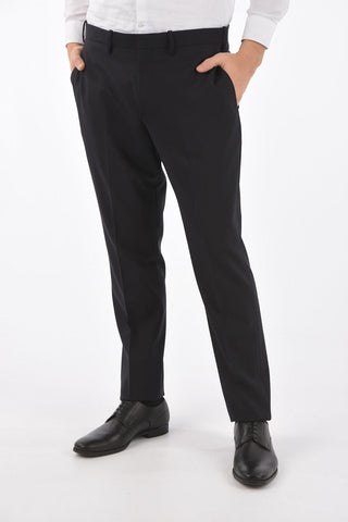 slim fit side vents peak lapel 2-button suit