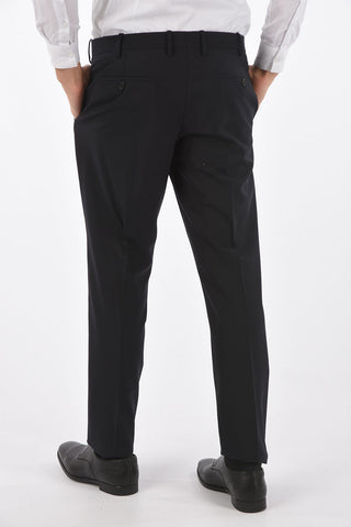 slim fit side vents peak lapel 2-button suit
