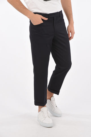pantalone skinny fit a vita regolare con passanti