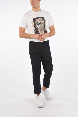 pantalone skinny fit a vita regolare con passanti