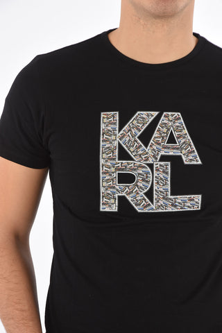 printed LIBRARY crew-new t-shirt