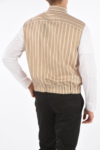 striped shirt with breast pockets