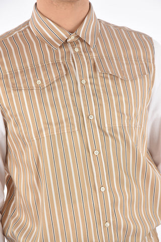 striped shirt with breast pockets