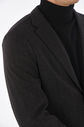 2 Buttons Pinstriped Virgin Wool Blazer