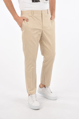 Mid-rise waist slim fit pants