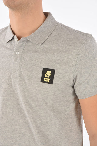 stretch cotton 2 button polo shirt