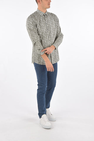 EZ LUXURY floral-printed spread collar shirt