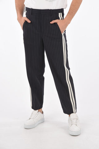 pinstriped belt loops pants