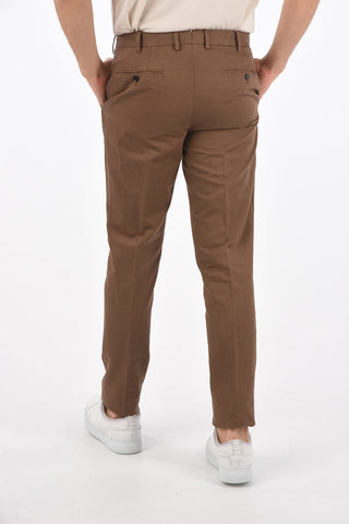 EZ LUXURY pantaloni chino in cotone e lino