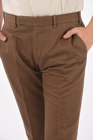 EZ LUXURY pantaloni chino in cotone e lino
