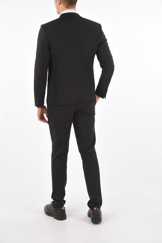 abito 2 bottoni slim fit due spacchi revers a lancia