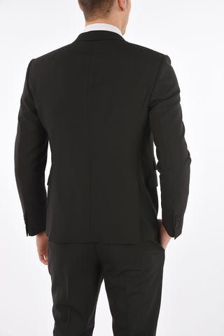 abito 2 bottoni slim fit due spacchi revers a lancia