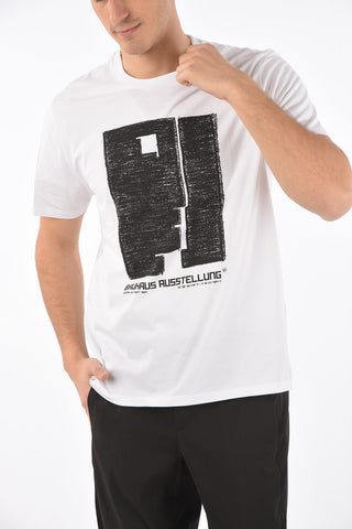 slim fit crew-neck T-shirt with print