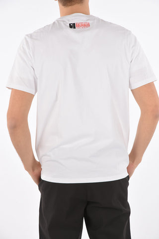slim fit crew-neck T-shirt with print