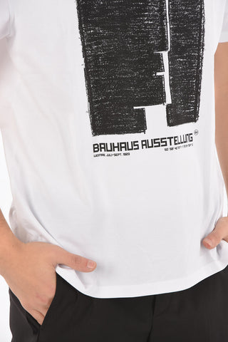 slim fit crew-neck T-shirt with print