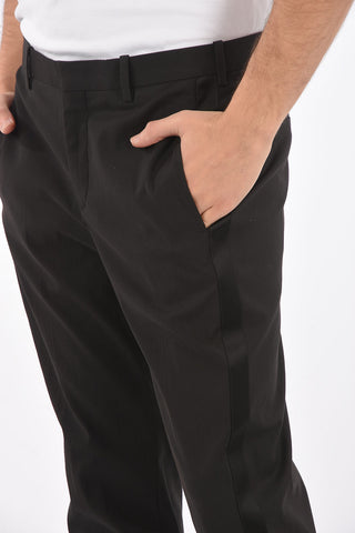 slim fit belt loops trousers