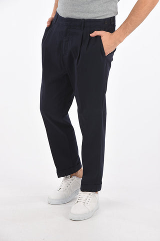 ZZEGNA belt lopts single pleat pants