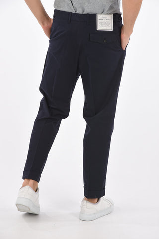 ZZEGNA belt lopts single pleat pants