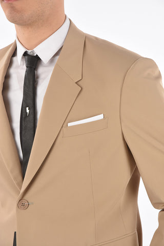 slim fit side vents notch lapel 2-button suit