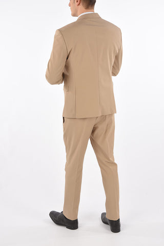 slim fit side vents notch lapel 2-button suit