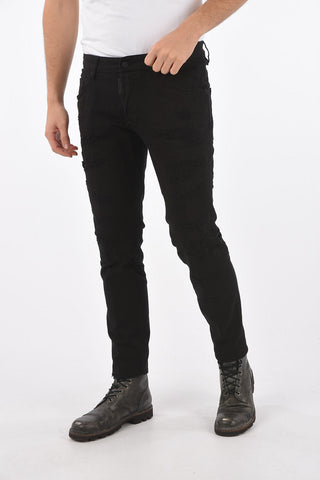 Distressed BLACK BULL SKATER FIT Denims