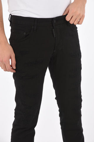 Distressed BLACK BULL SKATER FIT Denims