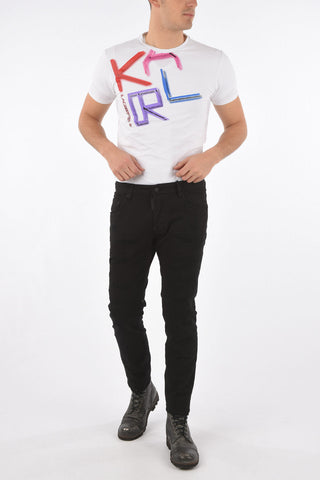 Distressed BLACK BULL SKATER FIT Denims