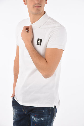 stretch cotton 2 button polo shirt